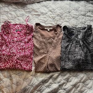 Trio of blouses for women, fresh and elegant. All for 13 dollars